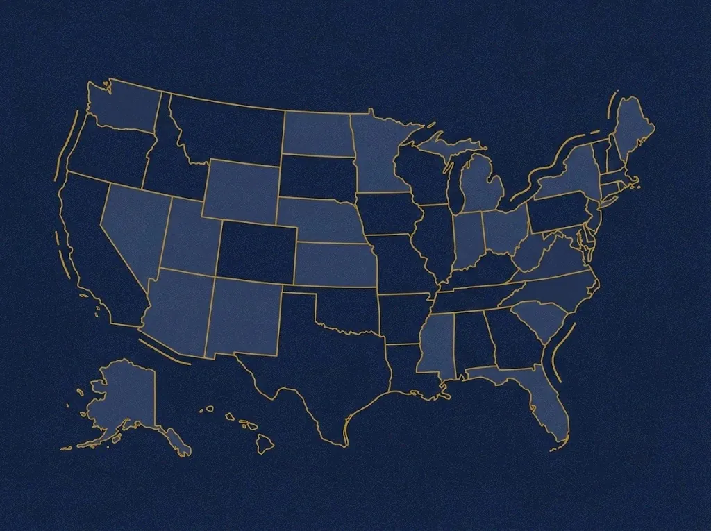 US map showing how housing inventory recovery varies state by state